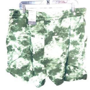 Style & Co Womens Short Set Bundle 2X Pullon Printed Shorts Vacay Elastic Waist